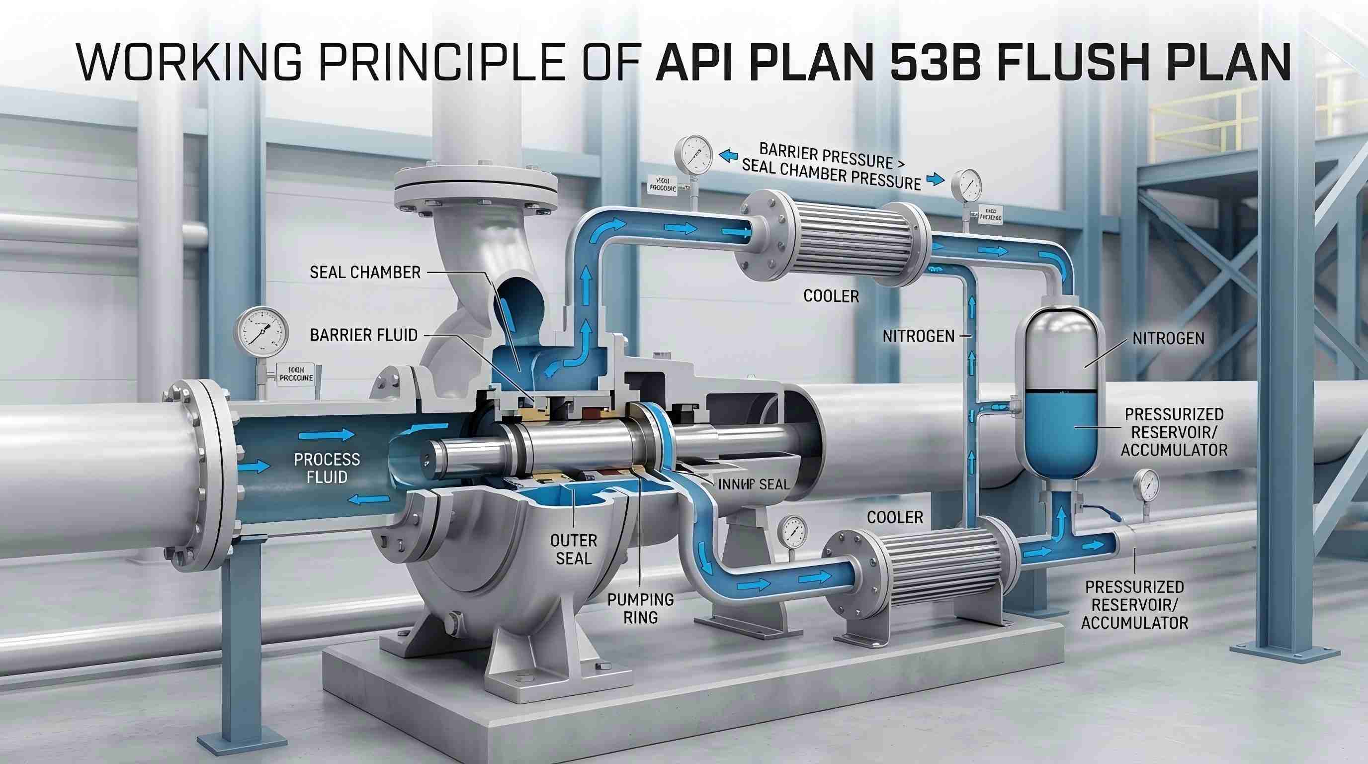 API PLAN 53B Flush Planının İş Prinsipi