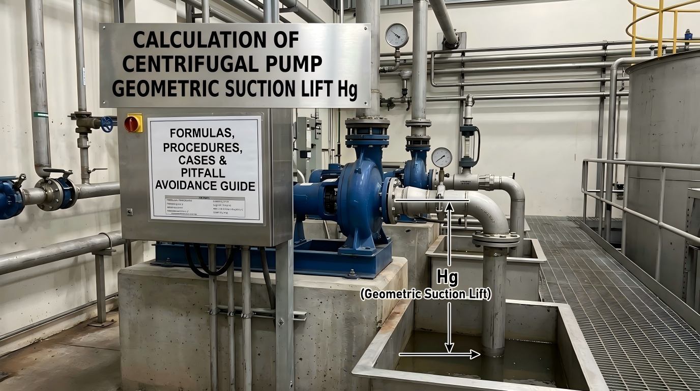 Mərkəzdənqaçma Nasosunun Həndəsi Emiş Lift Hg hesablanması: Formulalar, Prosedurlar, İşlər və Tələlərdən Qaçma Bələdçisi